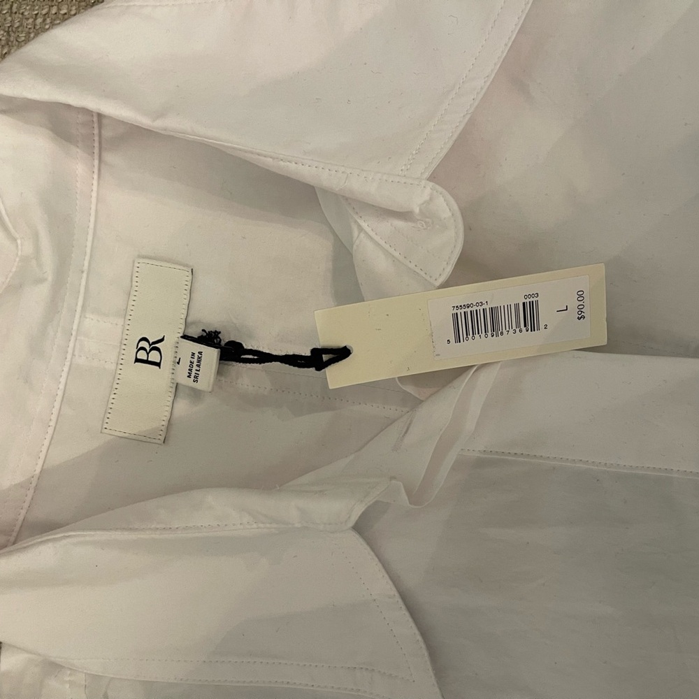Banana Republic white formal button down women’s Large